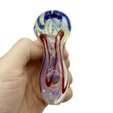 3.5Inch Thick Handmade Fumed Glass Spoon Bowl/ Hand Pipe