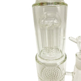 ROOR Double Honeycomb Glass Bong with 6-Arm Tree Perc