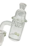 Flat Top 25mm Clear Bottom Quartz Banger Nail Set