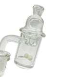 Flat Top 25mm Clear Bottom Quartz Banger Nail Set