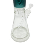 Glass Beaker Eye Bong Color Sandblasted 16" Tall 9mm Thick 14mm Bowl