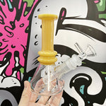 6" Color Neck Beaker Bong - with 14M Matching Bowl