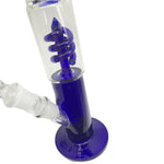 Double Chamber Glass Bongs with Coil Percolator