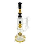 14.5" Bong Double Chamber Mushroom Perc