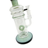 14.5" Straight Swiss Dual Donut Perc Bong Glass Water Pipe