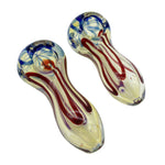 3.5Inch Thick Handmade Fumed Glass Spoon Bowl/ Hand Pipe