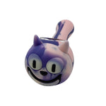 Smoke OwlMortyCat Silicone Art Pipe w Glass Bowl Removable Face