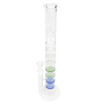 Sextuple Honeycomb Perc Straight Tube Bong SEXTUPLE (6) HONEYCOMB WATER PIPE