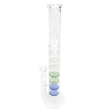 Sextuple Honeycomb Perc Straight Tube Bong SEXTUPLE (6) HONEYCOMB WATER PIPE