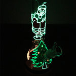 UV Reactive Beaker Bong Luminous Santa Claus