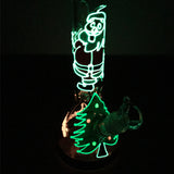 UV Reactive Beaker Bong Luminous Santa Claus