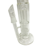 Double Chamber Glass Bongs with Honeycomb  6-Arm Tree Perc