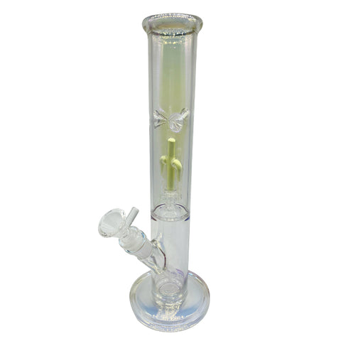 Luminous Colored Straight Tube Bong With Ice Catcher