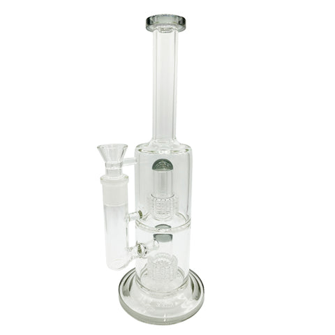 Double Stereo Matrix Percolator Glass Bong