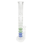 Sextuple Honeycomb Perc Straight Tube Bong SEXTUPLE (6) HONEYCOMB WATER PIPE