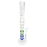 Sextuple Honeycomb Perc Straight Tube Bong SEXTUPLE (6) HONEYCOMB WATER PIPE