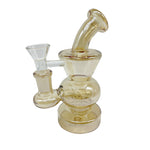 6 Inch Amber Bubble Mini Dab Rig