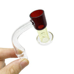 Yellow over Red Terp Slurper Set With Marble/Terp Pearls