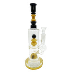 14.5" Bong Double Chamber Mushroom Perc
