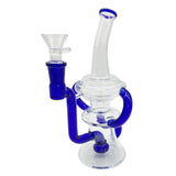 8.5" Blue Recycler Showerhead Perc Dab Rig