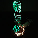 UV Reactive Beaker Bong Luminous Santa Claus