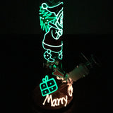 UV Reactive Beaker Bong Luminous Santa Claus