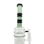 14.5" Straight Swiss Dual Donut Perc Bong Glass Water Pipe