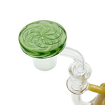 Glass Coin Spinner Channel Carb Cap