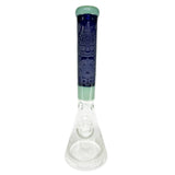 Glass Beaker Mandala Bong Color Sandblasted 16" Tall 9mm Thick 14mm Bowl