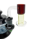 Yellow over Red Terp Slurper Set With Marble/Terp Pearls