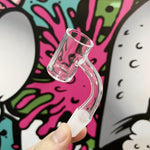 25mm Beveled Flat Top Quartz Banger Fully Fused Set