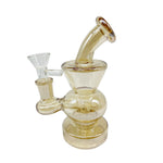 6 Inch Amber Bubble Mini Dab Rig