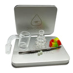 Flat Top 25mm Clear Bottom Quartz Banger Nail Set