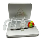Flat Top 25mm Clear Bottom Quartz Banger Nail Set