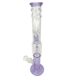 Double Chamber Glass Bongs with Coil Percolator