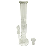 Double Chamber Glass Bongs with Honeycomb  6-Arm Tree Perc