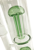 Double Chamber Glass Bongs with Honeycomb  6-Arm Tree Perc