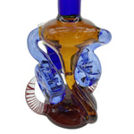 Double Horn Recycler Dab Rig Glass Bong Double Swiss Recycler