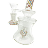 7'' Nent Neck Dab Rig With Thread Ornament