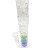 Sextuple Honeycomb Perc Straight Tube Bong SEXTUPLE (6) HONEYCOMB WATER PIPE