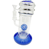 14.5" Straight Swiss Dual Donut Perc Bong Glass Water Pipe