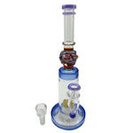 11" Showerhead Perc Heady Glass Straight Bong