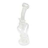 9 Inches Clear Recycler Dab Rig Showerhead Perc