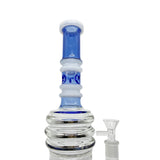 14.5" Straight Swiss Dual Donut Perc Bong Glass Water Pipe