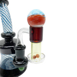 Yellow over Red Terp Slurper Set With Marble/Terp Pearls