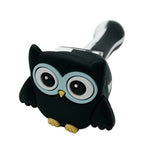 Smoke OwlMortyCat Silicone Art Pipe w Glass Bowl Removable Face