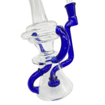 8.5" Blue Recycler Showerhead Perc Dab Rig