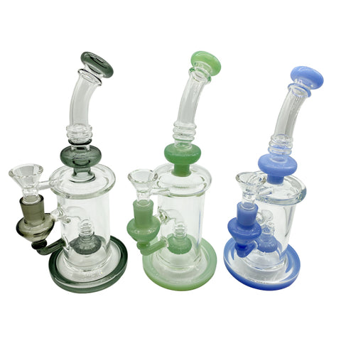 7" Mini Showerhead Perc Dab Rig Three Color