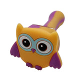 Smoke OwlMortyCat Silicone Art Pipe w Glass Bowl Removable Face