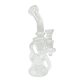 9 Inches Clear Recycler Dab Rig Showerhead Perc